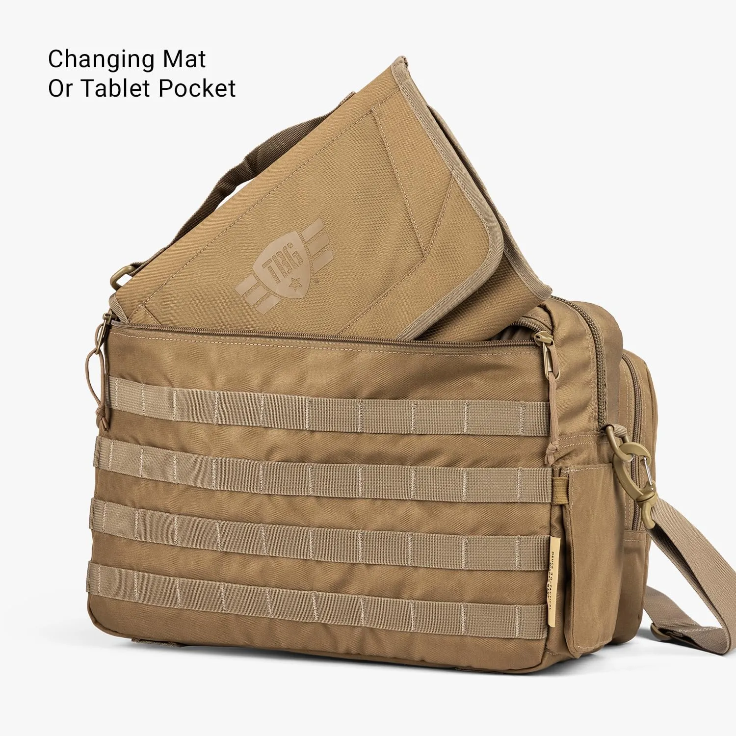 Tactical Baby Gear 4th Gen Tactical Diaper Bag for Dads w/Included Changing Mat, Stroller Straps