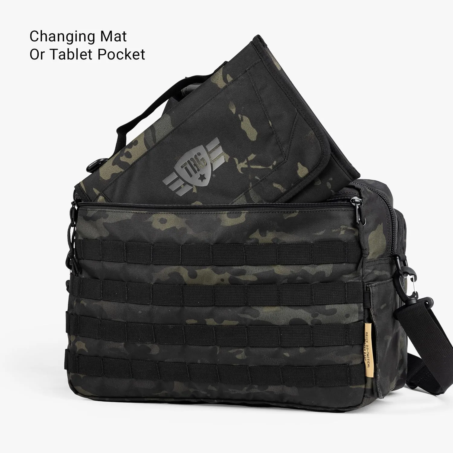 Tactical Baby Gear 4th Gen Tactical Diaper Bag for Dads w/Included Changing Mat, Stroller Straps