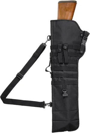 Tactical Shotgun Scabbard 10×28inch, Rifle Storage Bag Molle Gun Holster with Adjustable Shoulder Strap, Tactical Short Barrel Rifle Bag for Shooting Hunting