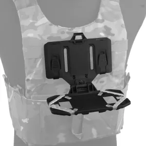 Tactical Vest Phone Holder, Universal Molle Chest Cell Phone Board Folded Navigation Board Phone Mount for Screen Size 4.7-6.7in for Vest Holder