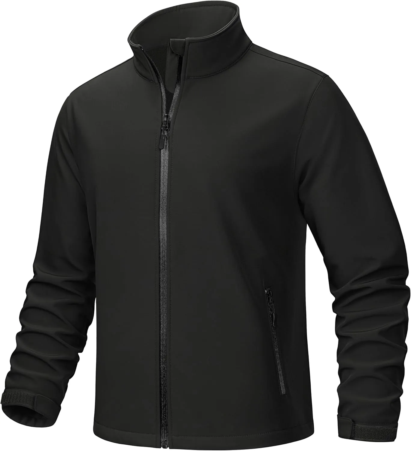 TACVASEN Men's Fleece Softshell Jackets Waterproof Winter Coats Warm Fleece Lined Tactical Jacket Windproof Zip Pockets