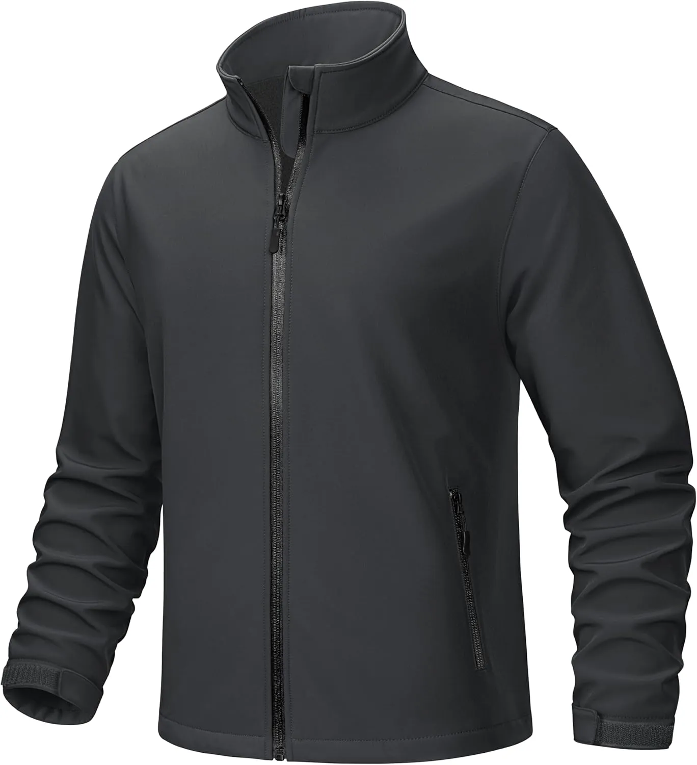 TACVASEN Men's Fleece Softshell Jackets Waterproof Winter Coats Warm Fleece Lined Tactical Jacket Windproof Zip Pockets