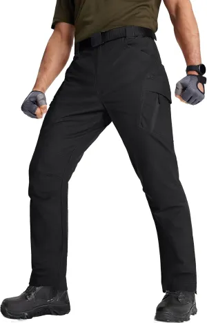 TACVASEN Men's Tactical Cargo Pants, Cotton 9 Pockets Work Pants, Stretch Hiking Pants, Lightweight Outdoor Workout Pant