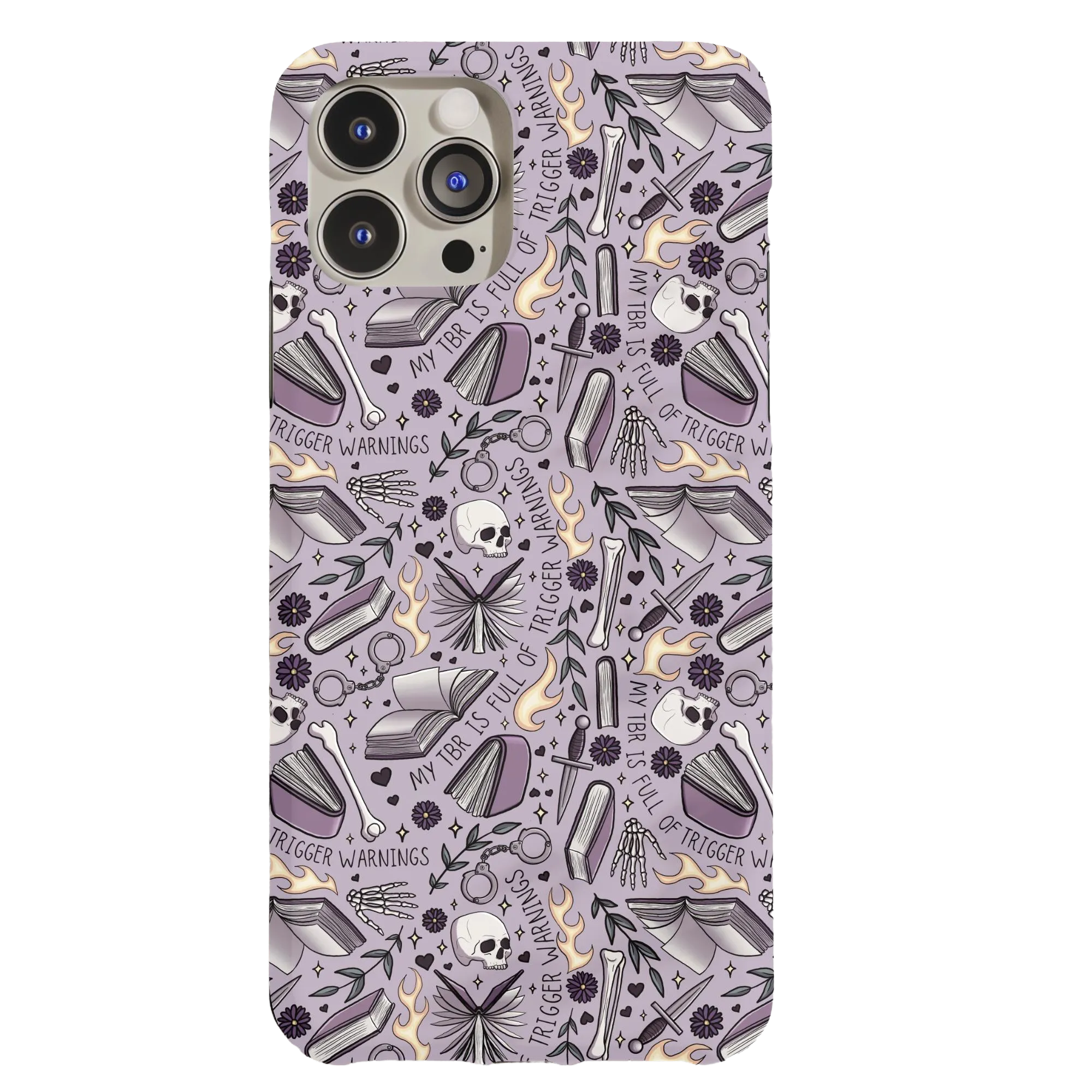 TBR Trigger Warning Bookish Phone Case