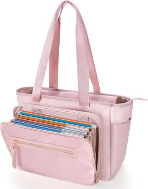 Teacher Tote Bag for Women, Teacher Work Bag 15.6 inch Laptop Bag with Accordion File Organizer