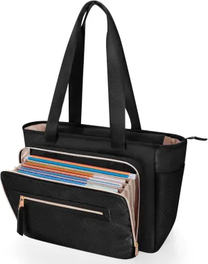 Teacher Tote Bag for Women, Teacher Work Bag 15.6 inch Laptop Bag with Accordion File Organizer