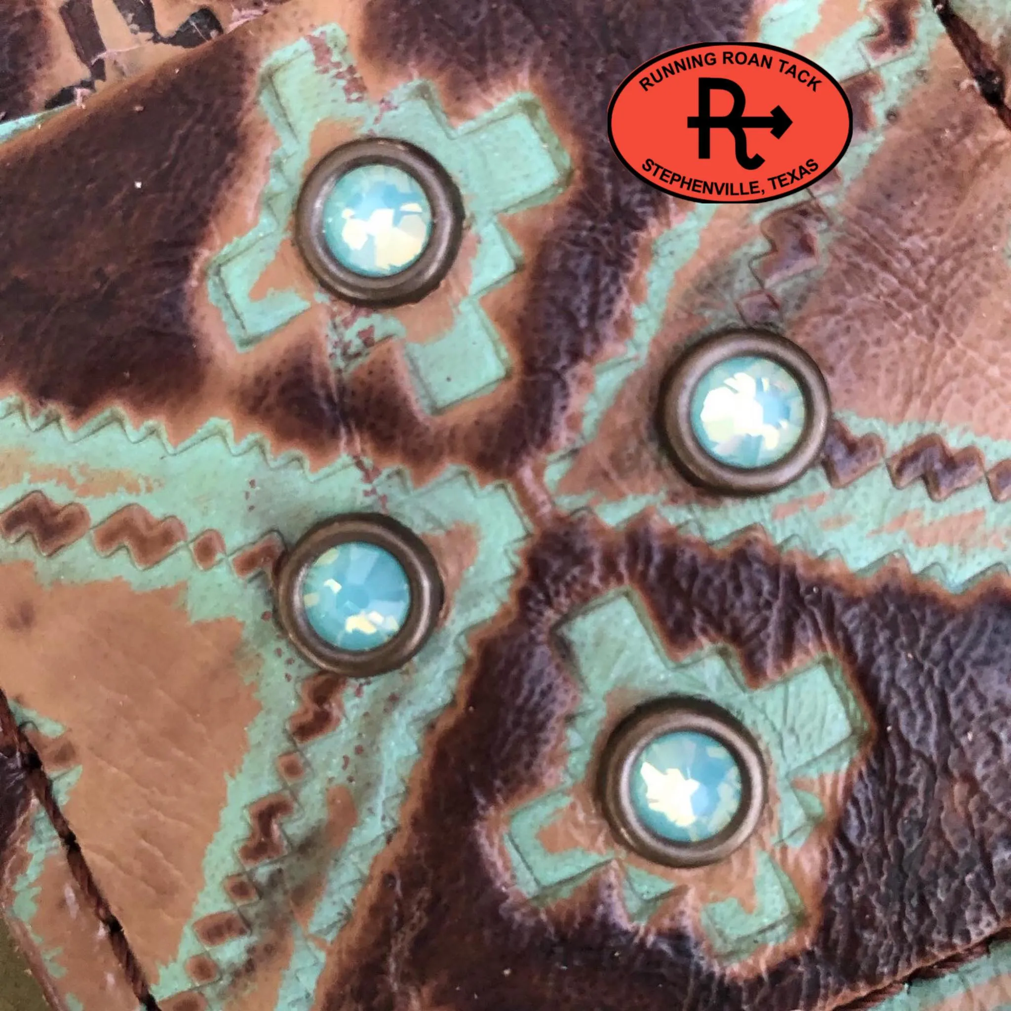 Teal Aztec Card Holder Wallet