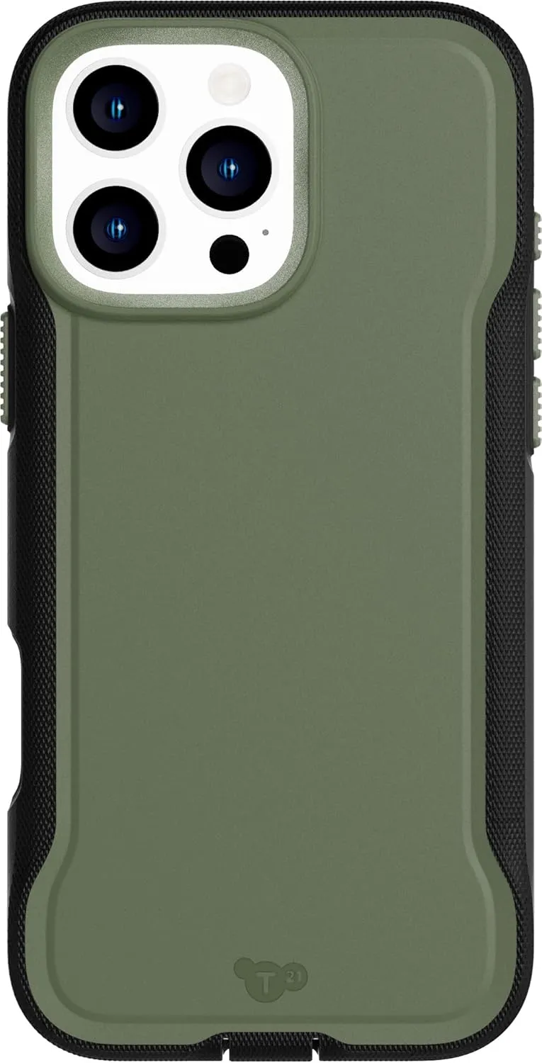 Tech21 EvoPro for iPhone 16 Pro Max Compatible with MagSafe - Impact Protection Case 21x Military Standard Tested - in Khaki/Black