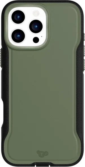Tech21 EvoPro for iPhone 16 Pro Max Compatible with MagSafe - Impact Protection Case 21x Military Standard Tested - in Khaki/Black