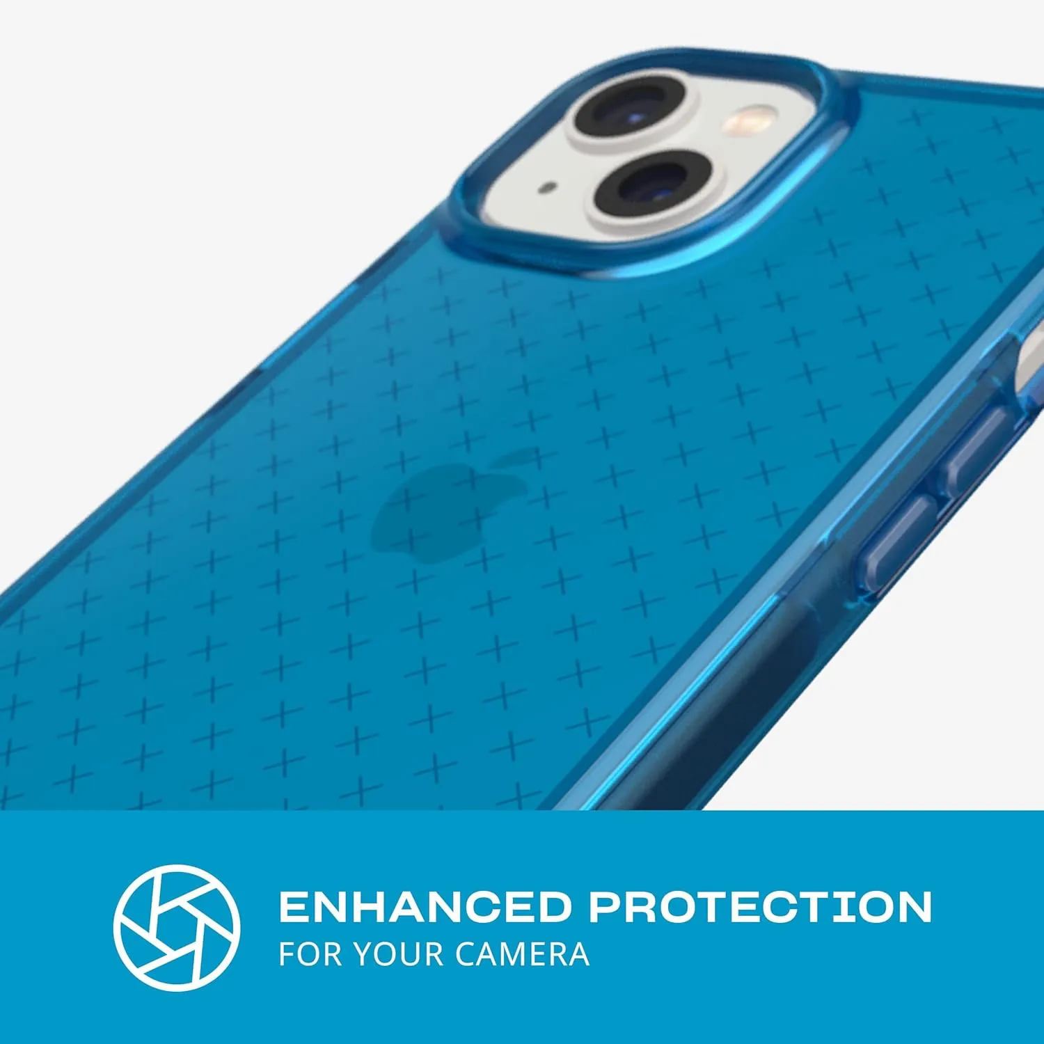 Tech21 iPhone 14 Evo Check – Shock-Absorbing & Slim Protective Phone Case with 16ft FlexShock Multi-Drop Protection & Extra Buttons