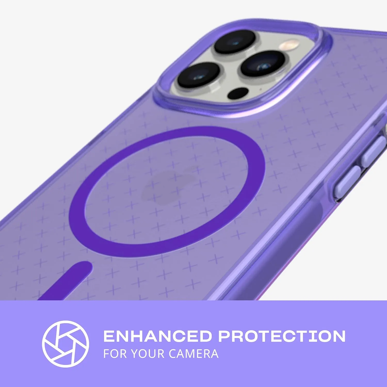 tech21 iPhone 14 Pro Max Evo Check Compatible with MagSafe® – Shock-Absorbing & Slim Protective Phone Case with 16ft FlexShock Multi-Drop Protection & Extra Buttons