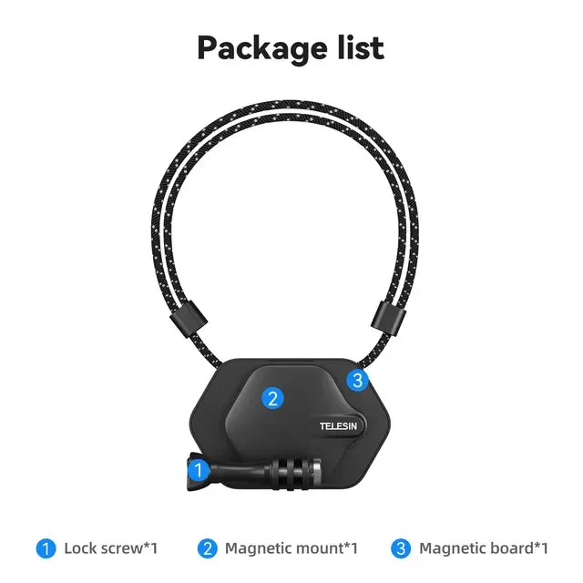 TELESIN Magnetic Action Camera Quick Release Halter Bracket Gopro Accessories Release For GoPro Hero Insta 360 DJI Mobile Phone