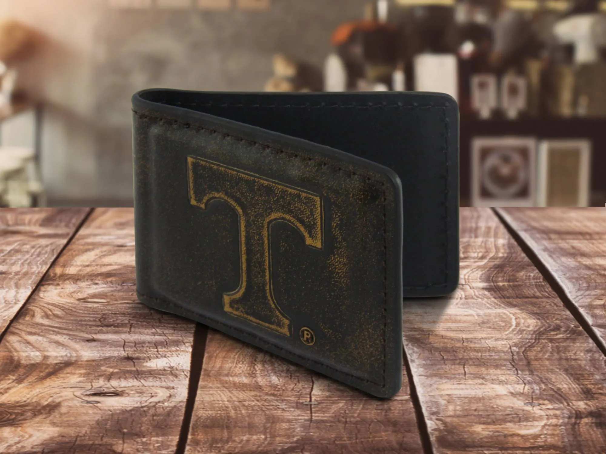 Tennessee Vols Burnished Leather Money Clip