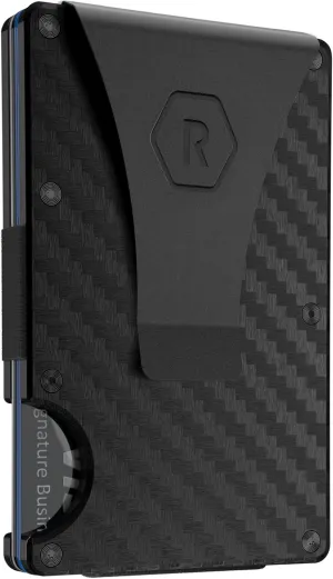The Ridge Wallets for Men - Slim Minimalist Wallet For Men, Front Pocket, RFID - Card Holder Wallet - Carbon Fiber