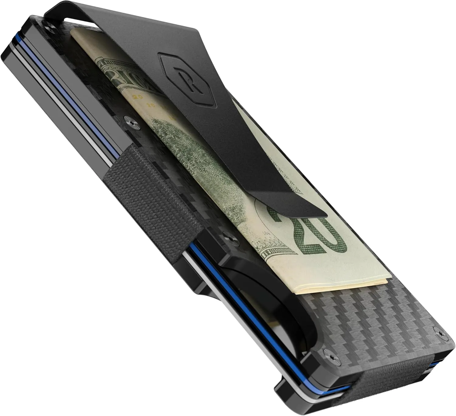 The Ridge Wallets for Men - Slim Minimalist Wallet For Men, Front Pocket, RFID - Card Holder Wallet - Carbon Fiber