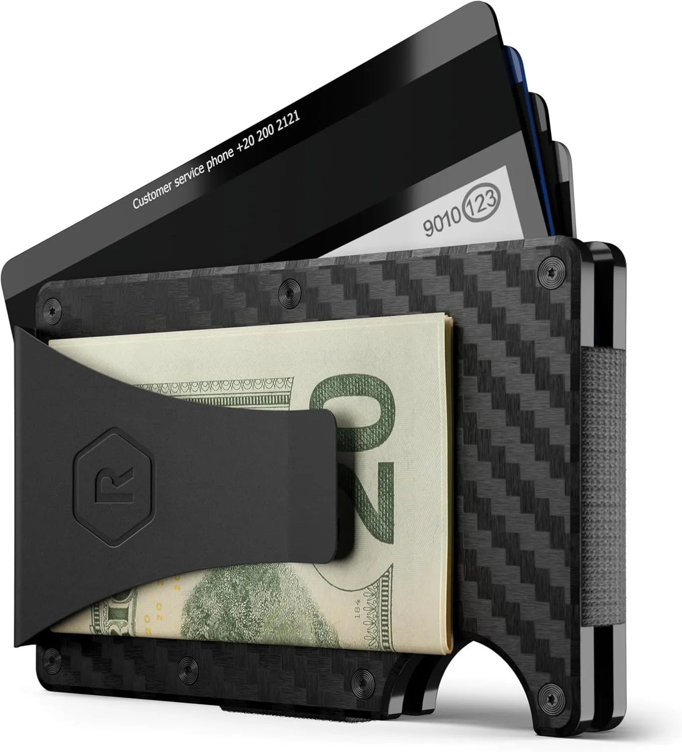 The Ridge Wallets for Men - Slim Minimalist Wallet For Men, Front Pocket, RFID - Card Holder Wallet - Carbon Fiber