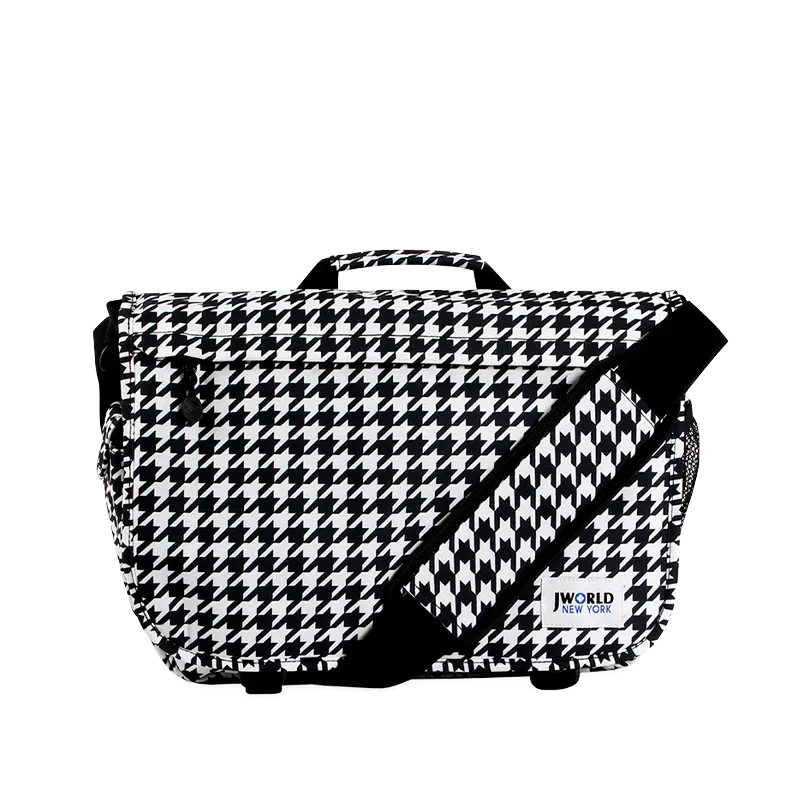Thomas Laptop Messenger Bag in Houndstooth - Final Sale