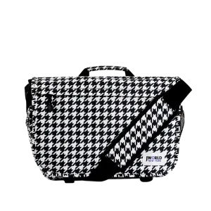 Thomas Laptop Messenger Bag in Houndstooth - Final Sale