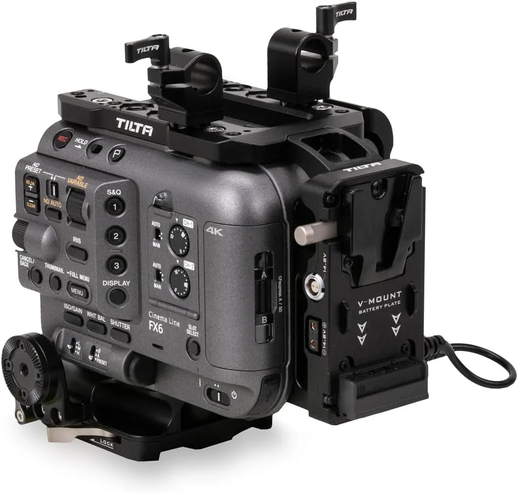 Tilta Advanced Kit Compatible with Sony FX6 | Includes: Camera Cage | Quick Release Baseplate | Side Arm | Multi-Functional Top Plate | Battery Plate