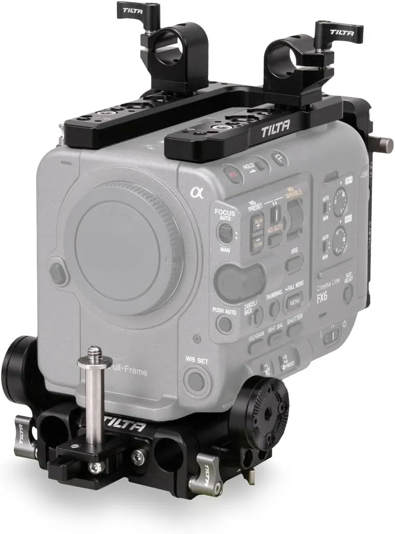 Tilta Advanced Kit Compatible with Sony FX6 | Includes: Camera Cage | Quick Release Baseplate | Side Arm | Multi-Functional Top Plate | Battery Plate