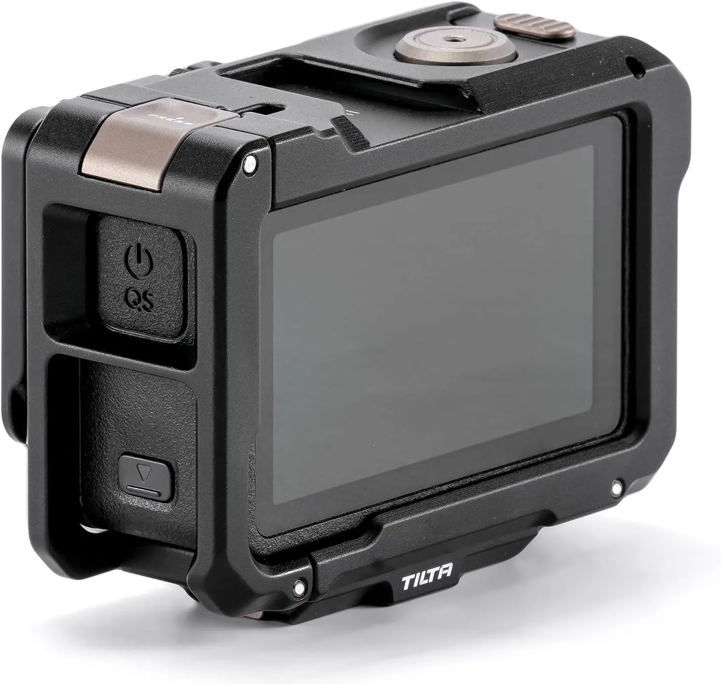 Tilta Full Camera Cage Compatible with DJI Osmo Action 3, Action 4 & Action 5 Pro (Black) | Magnesium-Aluminum Frame | Cold Shoe & 1/4"-20 Mounts | Magnetic Filter Support | Shock-Absorbing Pads