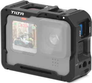 Tilta Full Camera Cage Compatible with GoPro HERO12/11/10/9 Black | Professional Cage | Aluminum Build | Two Threads | Cold Shoe Mount | Quick Release | TA-T42-FCC-B