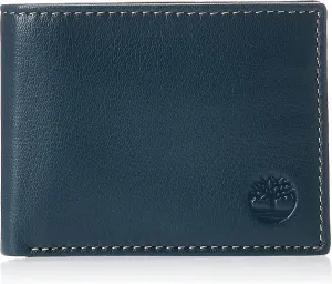Timberland Men's Blix Slimfold Leather Wallet, Navy, One Size