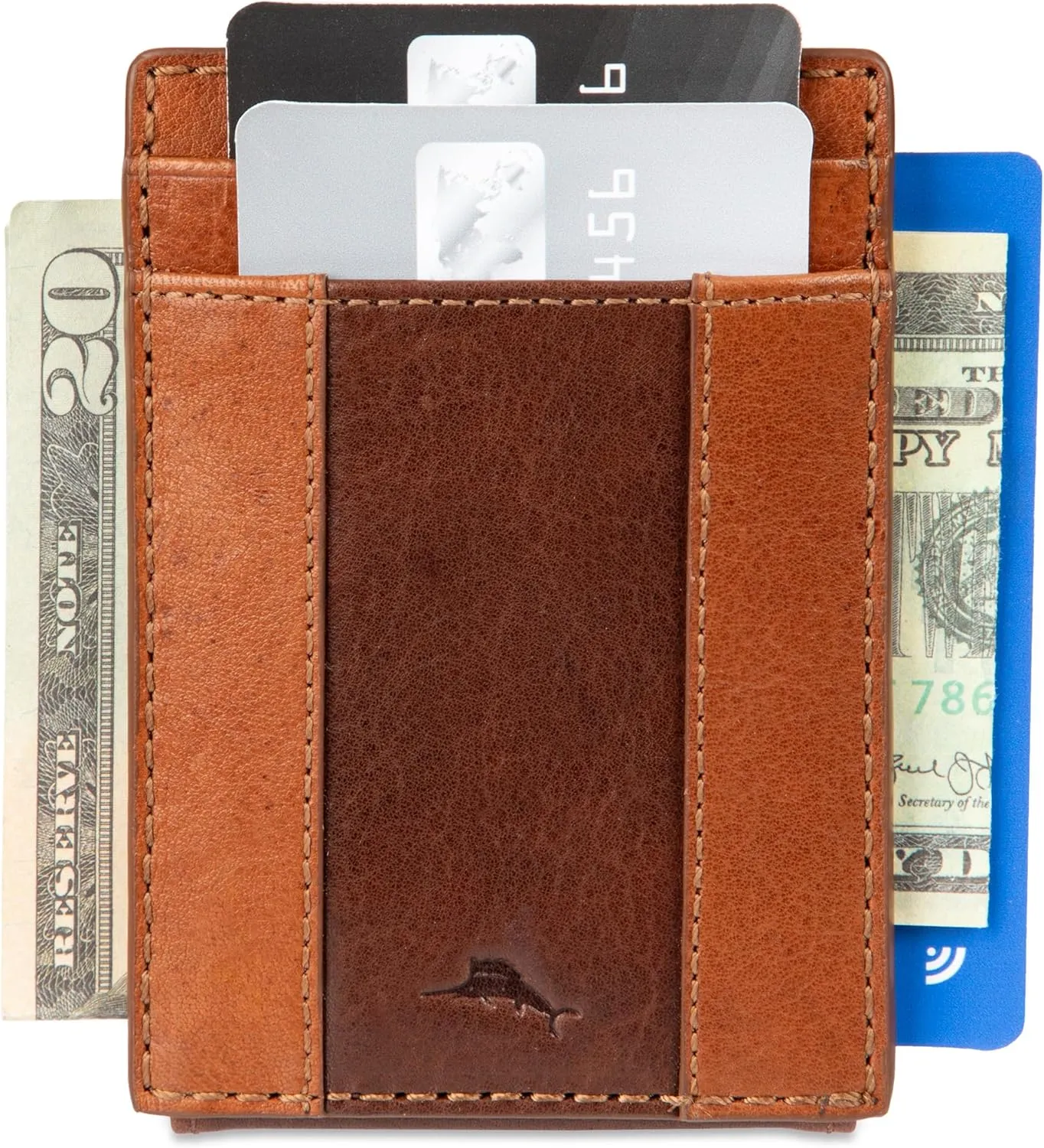 Tommy Bahama Men's Two Tone Magnetic Front Pocket Wallet