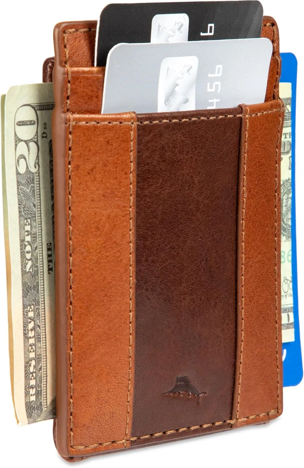Tommy Bahama Men's Two Tone Magnetic Front Pocket Wallet