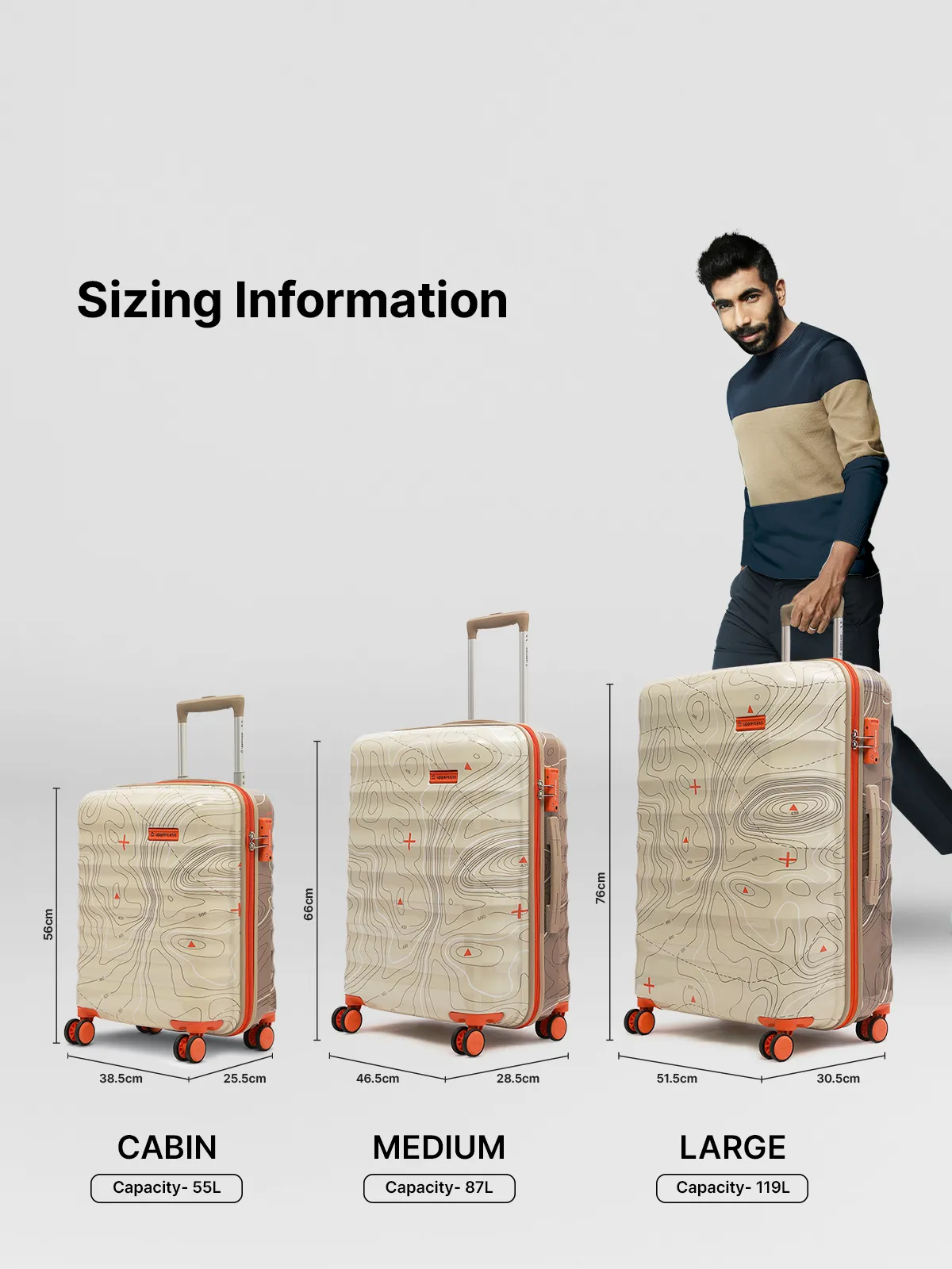 Topo Taupe and Beige Cabin Trolley