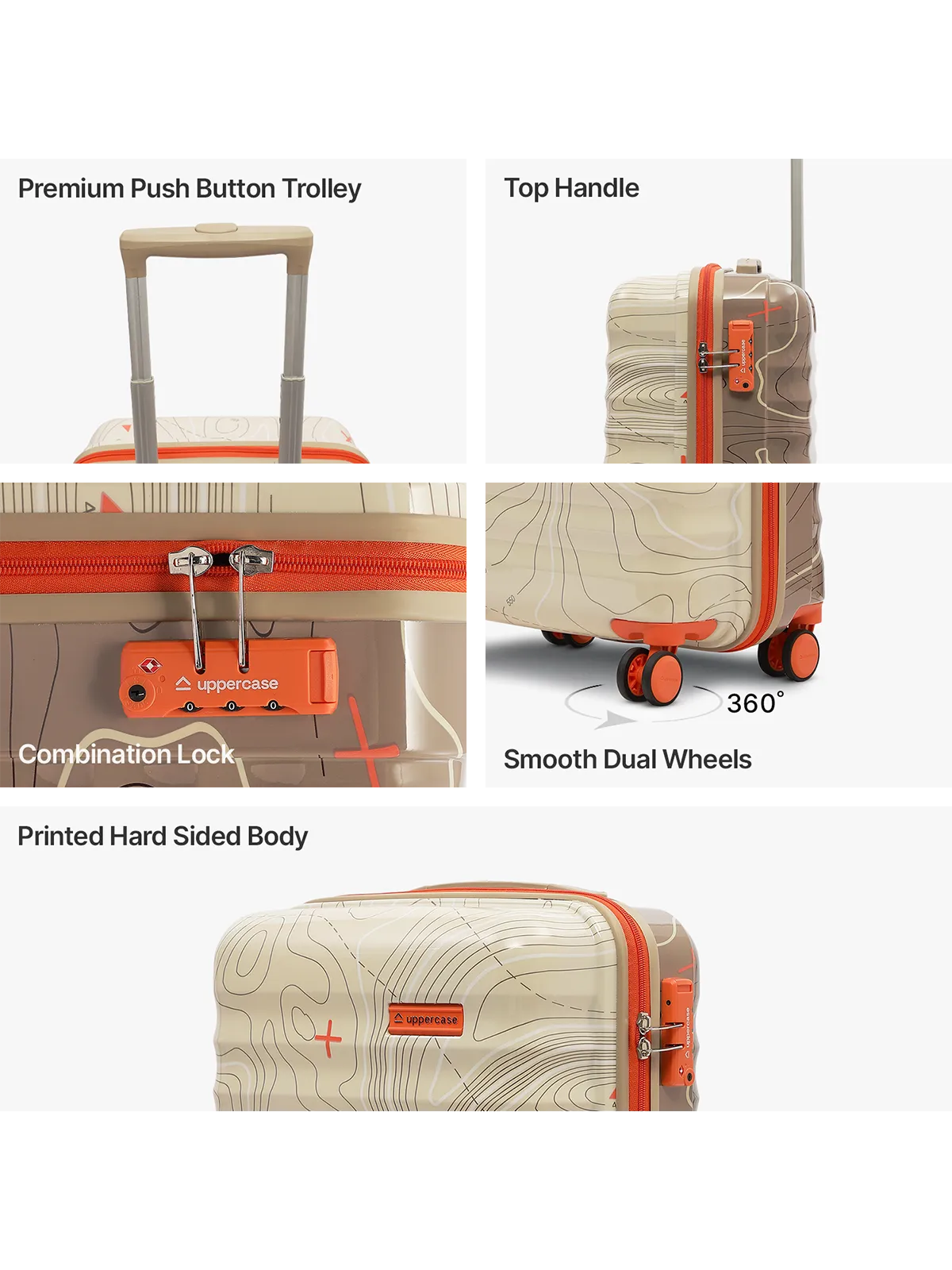 Topo Taupe and Beige Cabin Trolley