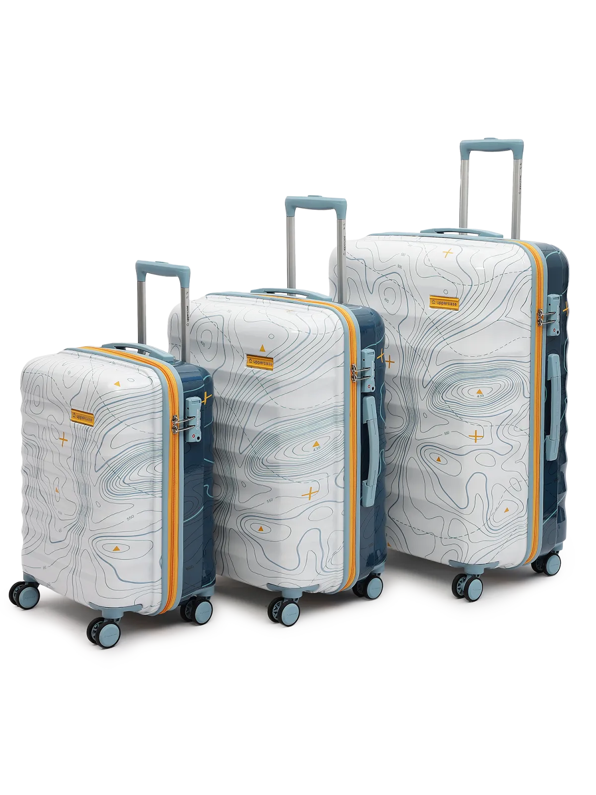 Topo White and Blue Set of 3 (S M L) Trolley