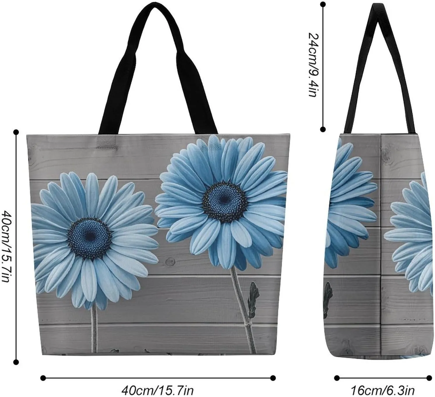 Tote Bag Reusable Grocery Bag Foldable Shopping Bag Cute Collie Sheepdog Shoulder Bag Canvas Tote Bag for Travel Work