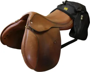 TrailMax English/Endurance Horse Saddle Bag for Trail-Riding, Featuring 3 Compartments & Quick Release Compression Straps