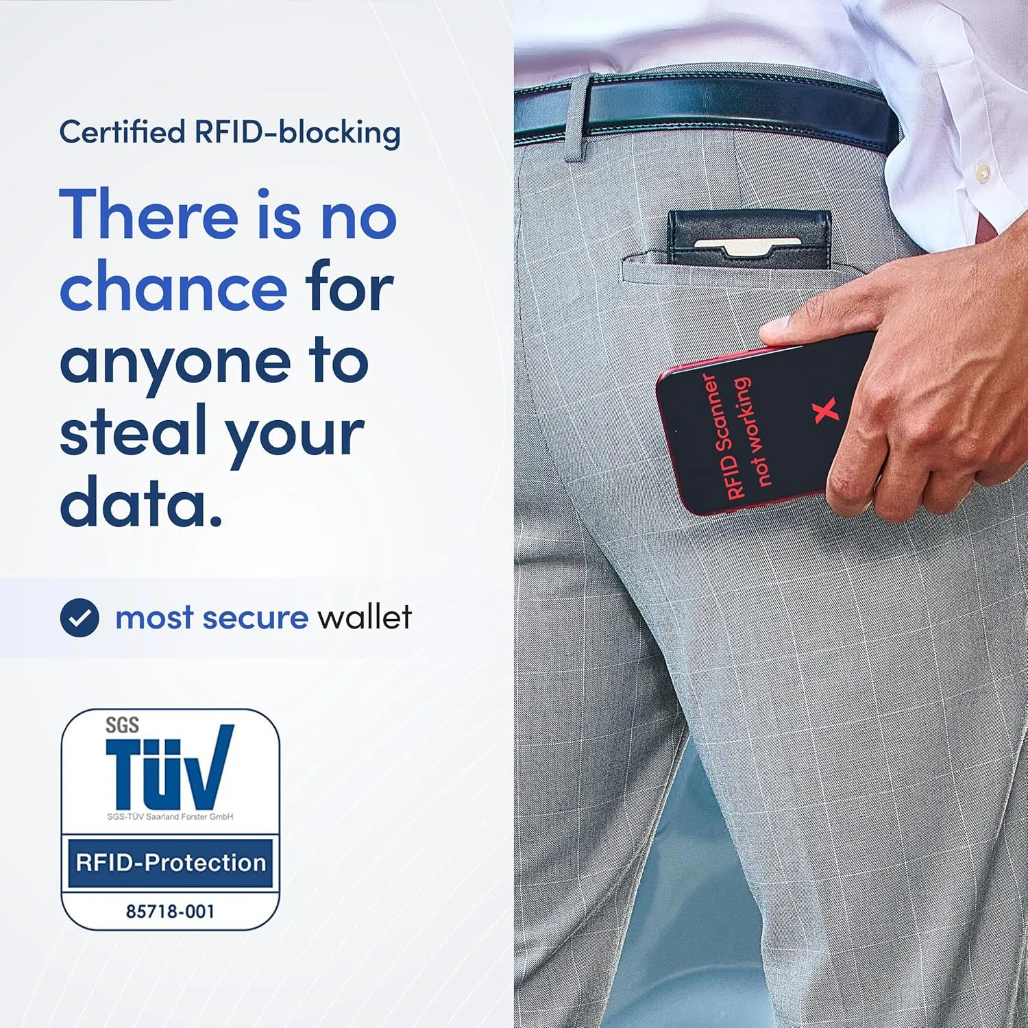 TRAVANDO AirTag* Wallet Mens Wallet with Money Clip Air Tag Wallet Card Holder RFID Blocking Bifold Gifts for Men