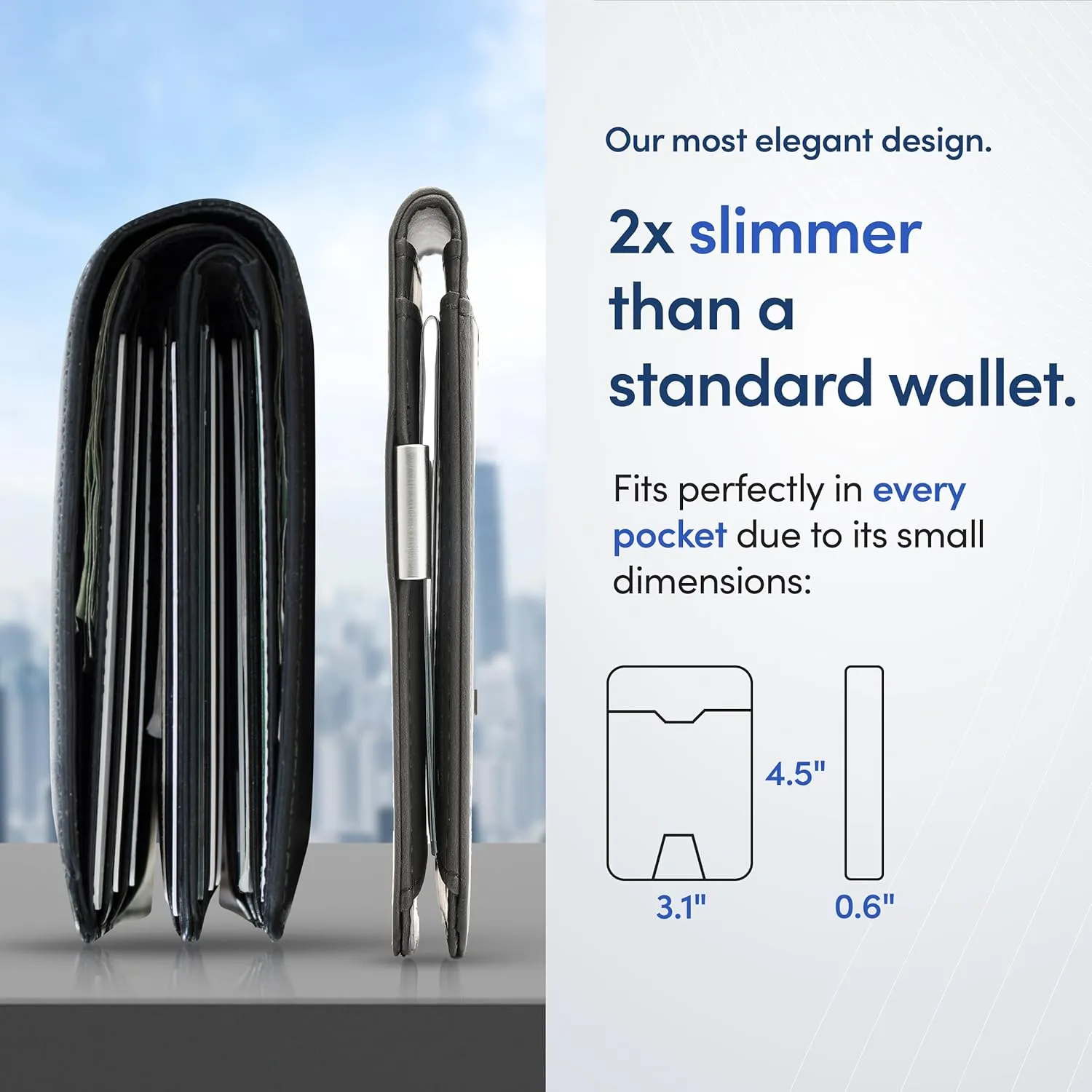TRAVANDO AirTag* Wallet Mens Wallet with Money Clip Air Tag Wallet Card Holder RFID Blocking Bifold Gifts for Men