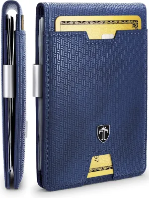 TRAVANDO Mens Slim Wallet with Money Clip AUSTIN RFID Blocking Bifold Credit Card Holder for Men with Gift Box