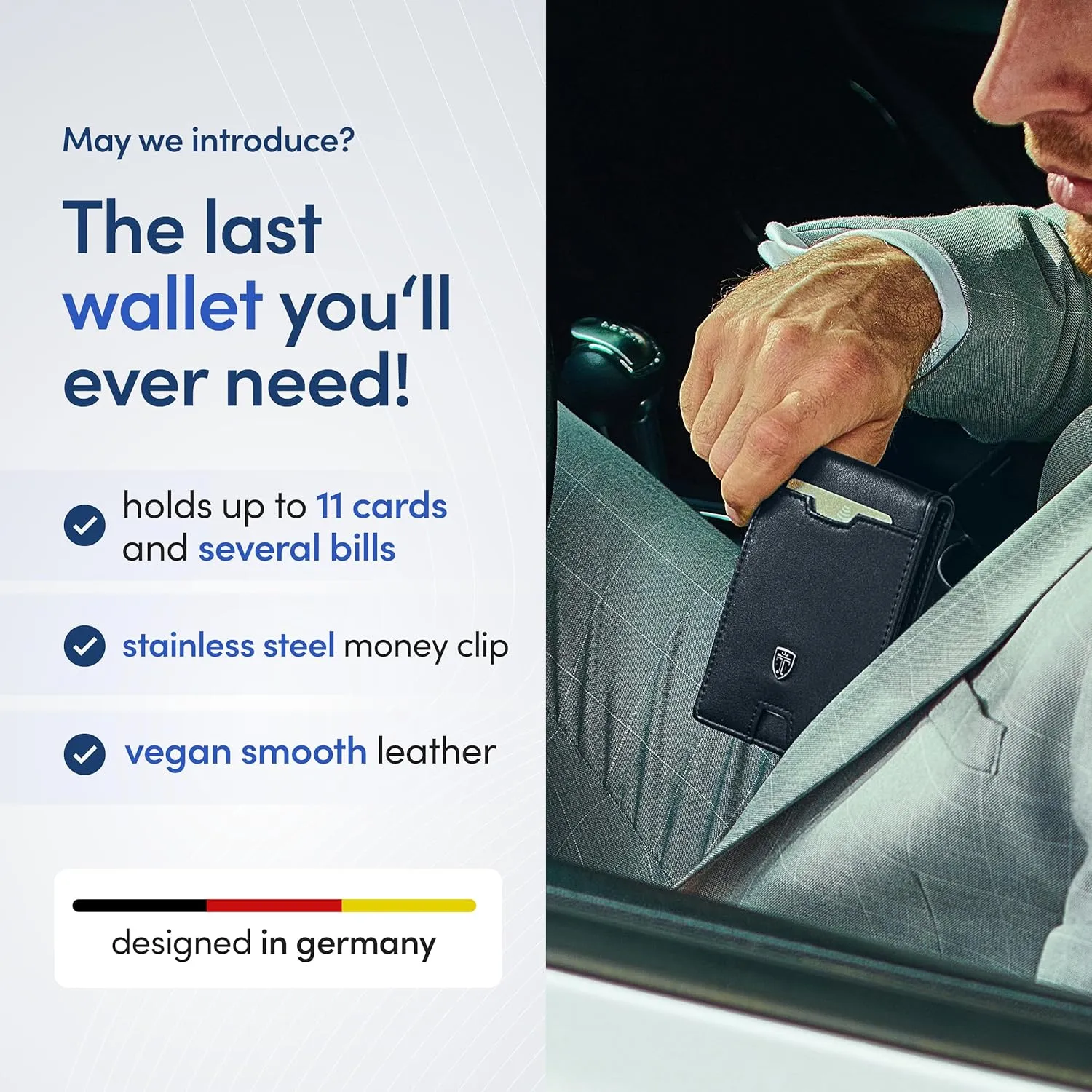 TRAVANDO Mens Slim Wallet with Money Clip AUSTIN RFID Blocking Bifold Credit Card Holder for Men with Gift Box