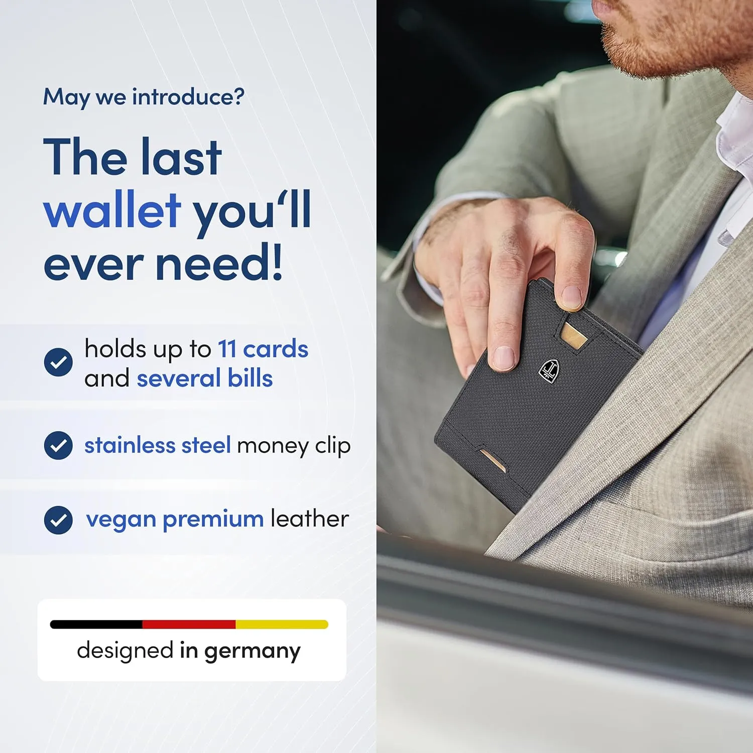 TRAVANDO Mens Slim Wallet with Money Clip AUSTIN RFID Blocking Bifold Credit Card Holder for Men with Gift Box