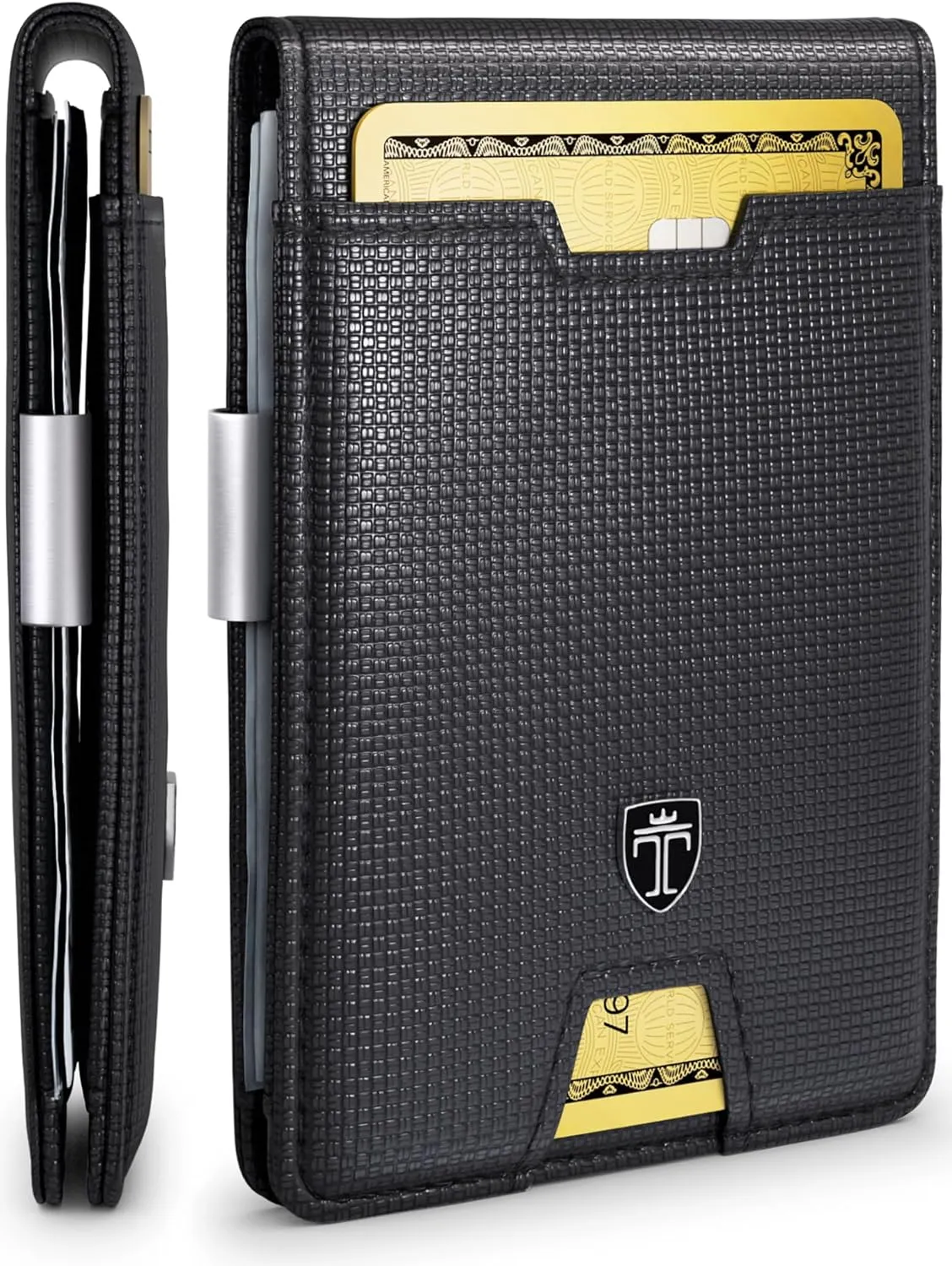 TRAVANDO Mens Slim Wallet with Money Clip AUSTIN RFID Blocking Bifold Credit Card Holder for Men with Gift Box