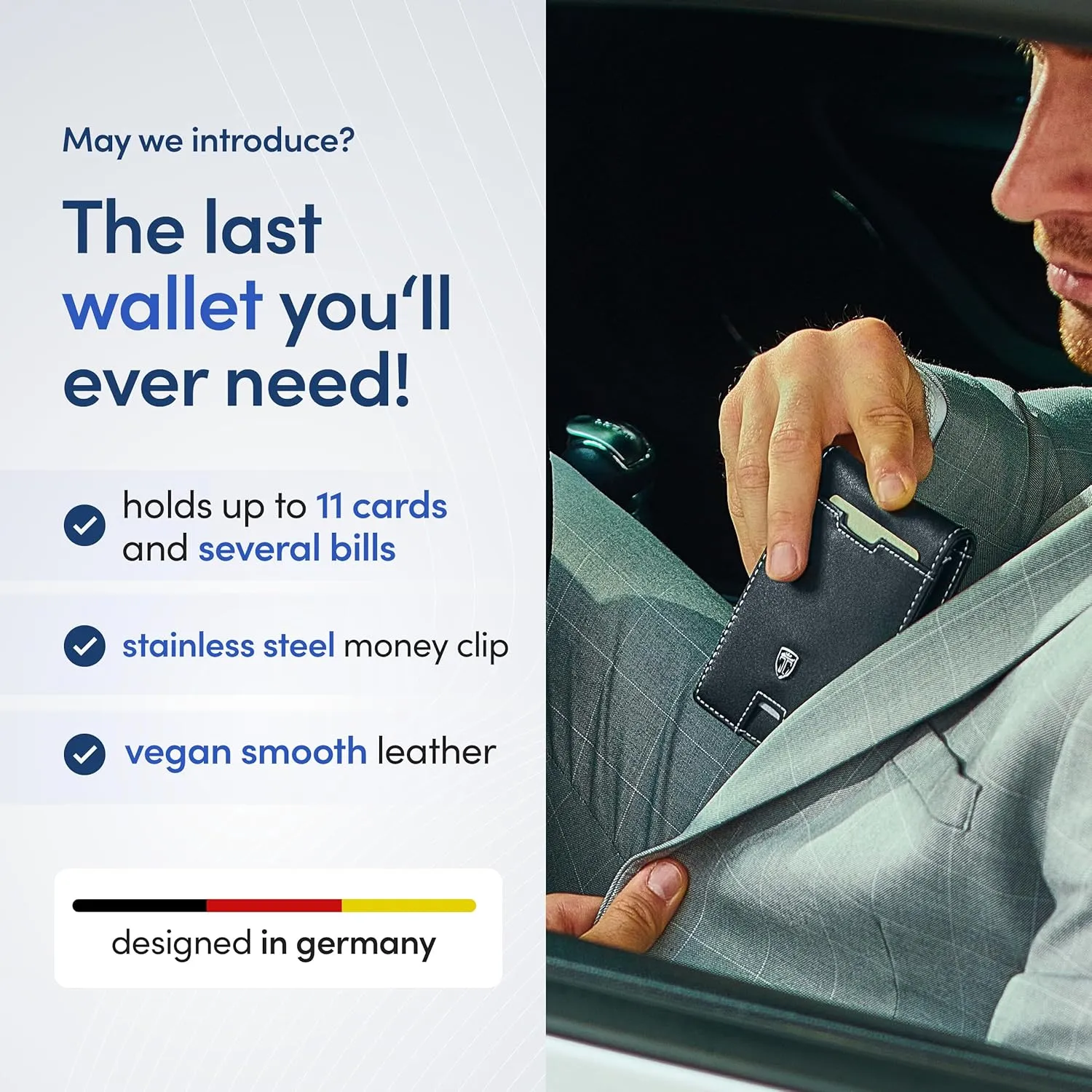 TRAVANDO Mens Slim Wallet with Money Clip AUSTIN RFID Blocking Bifold Credit Card Holder for Men with Gift Box