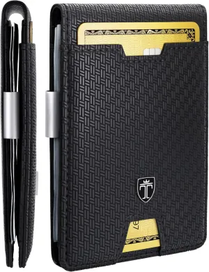 TRAVANDO Mens Slim Wallet with Money Clip AUSTIN RFID Blocking Bifold Credit Card Holder for Men with Gift Box