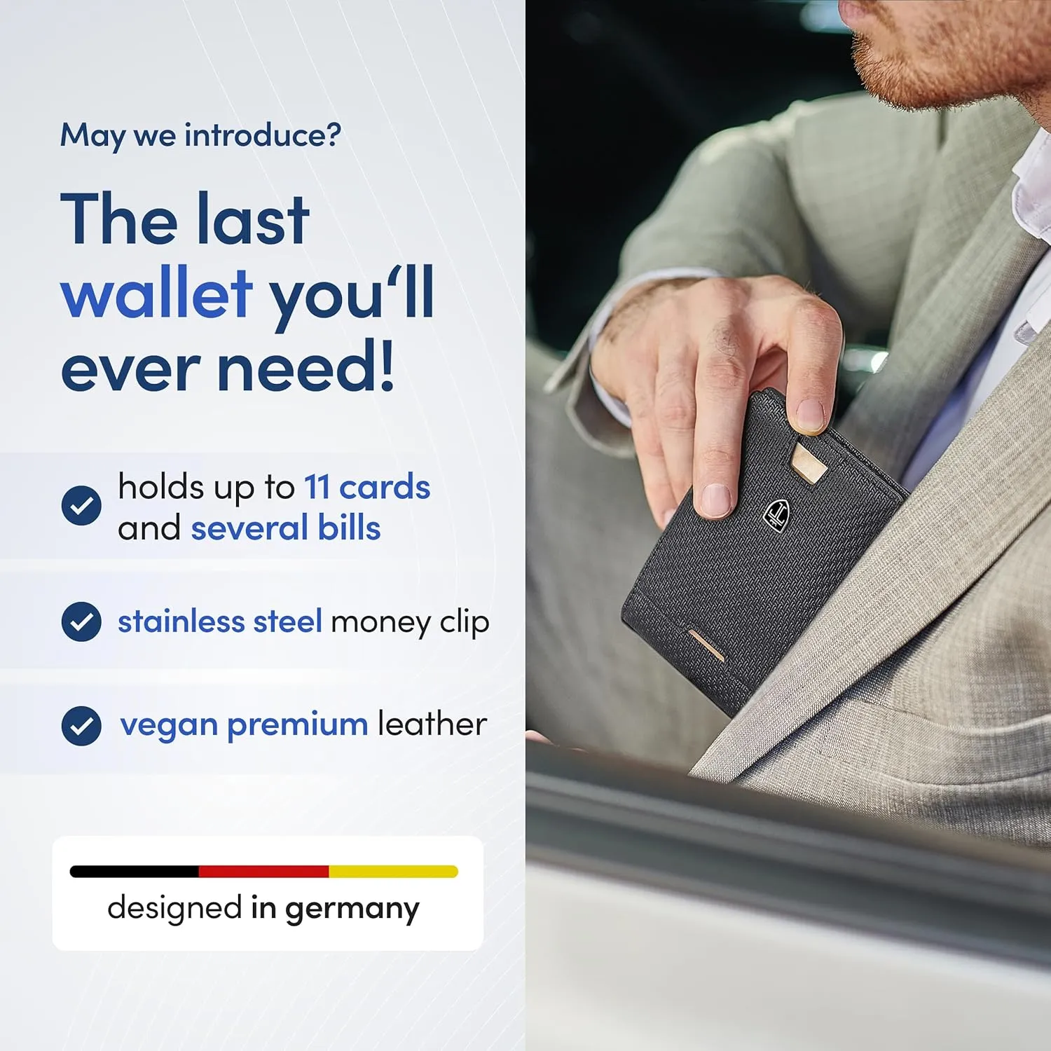 TRAVANDO Mens Slim Wallet with Money Clip AUSTIN RFID Blocking Bifold Credit Card Holder for Men with Gift Box