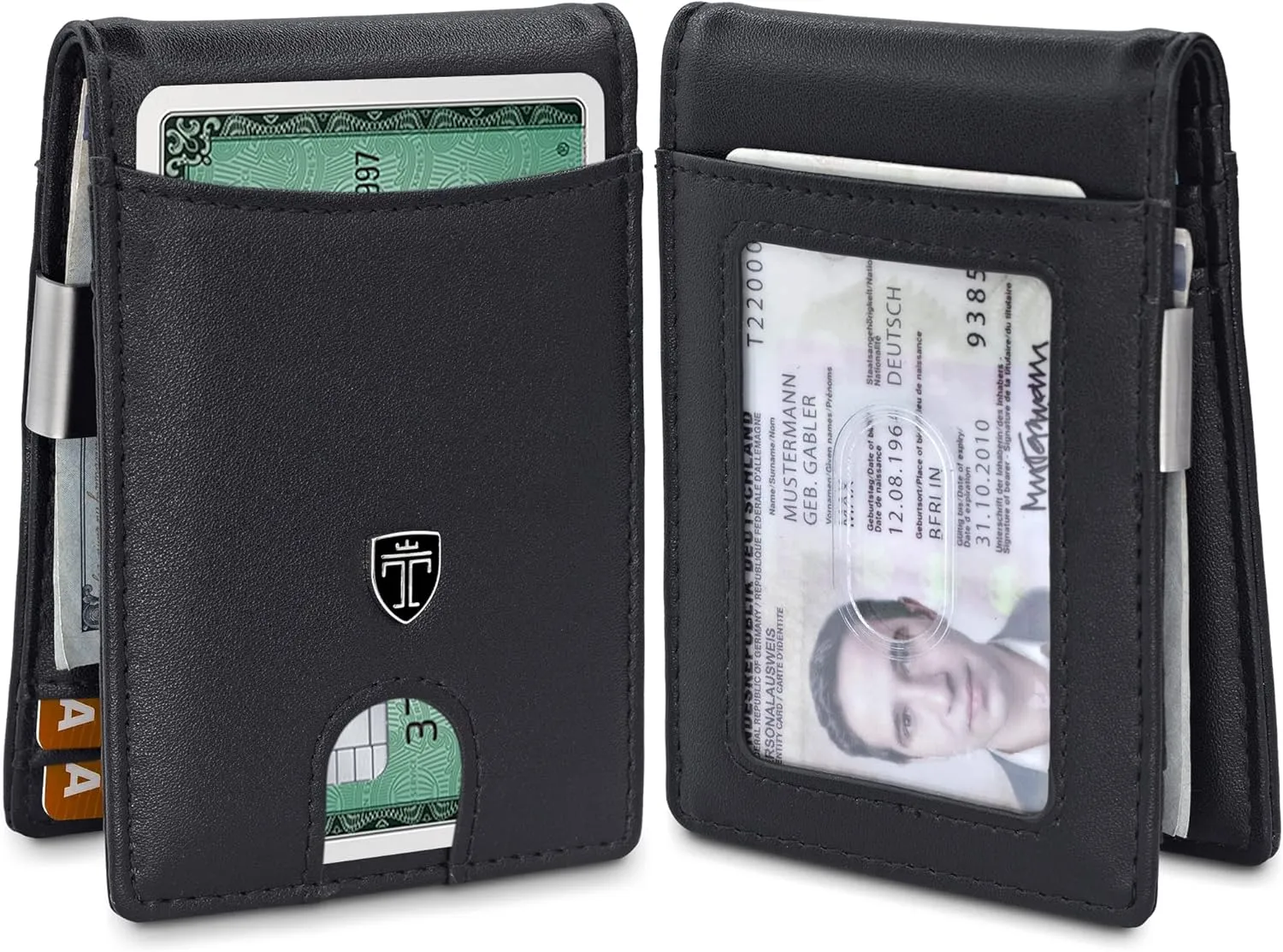 TRAVANDO Money Clip Wallet Atlanta Mens Front Pocket Slim RFID Blocking - Credit Card Holder - Mini Bifold