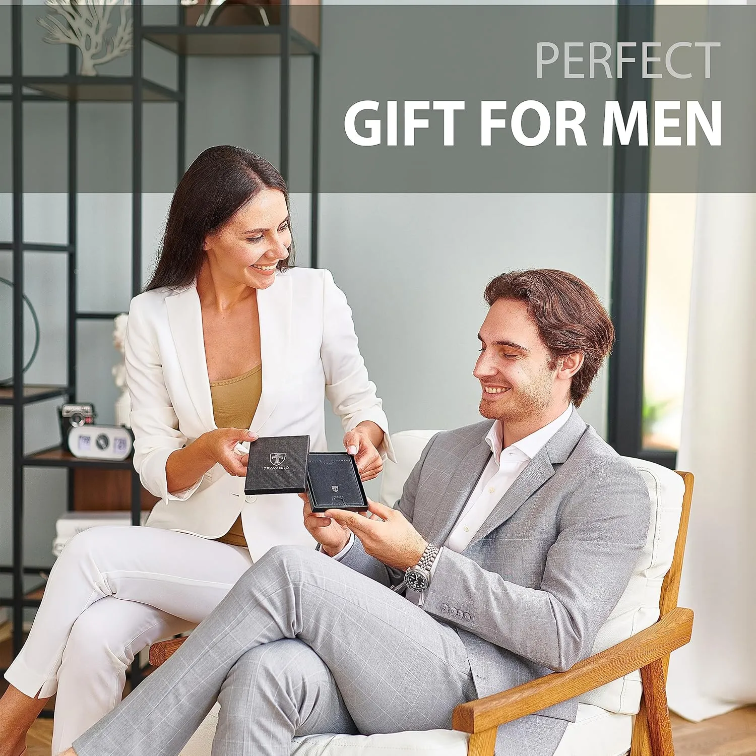 TRAVANDO Money Clip Wallet RIO - Mens Wallets slim Front Pocket RFID Blocking Card Holder Minimalist Mini Bifold Gift Box