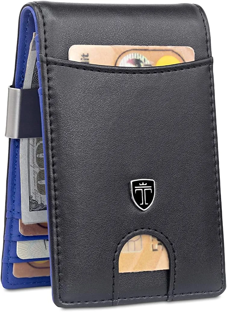 TRAVANDO Money Clip Wallet RIO - Mens Wallets slim Front Pocket RFID Blocking Card Holder Minimalist Mini Bifold Gift Box