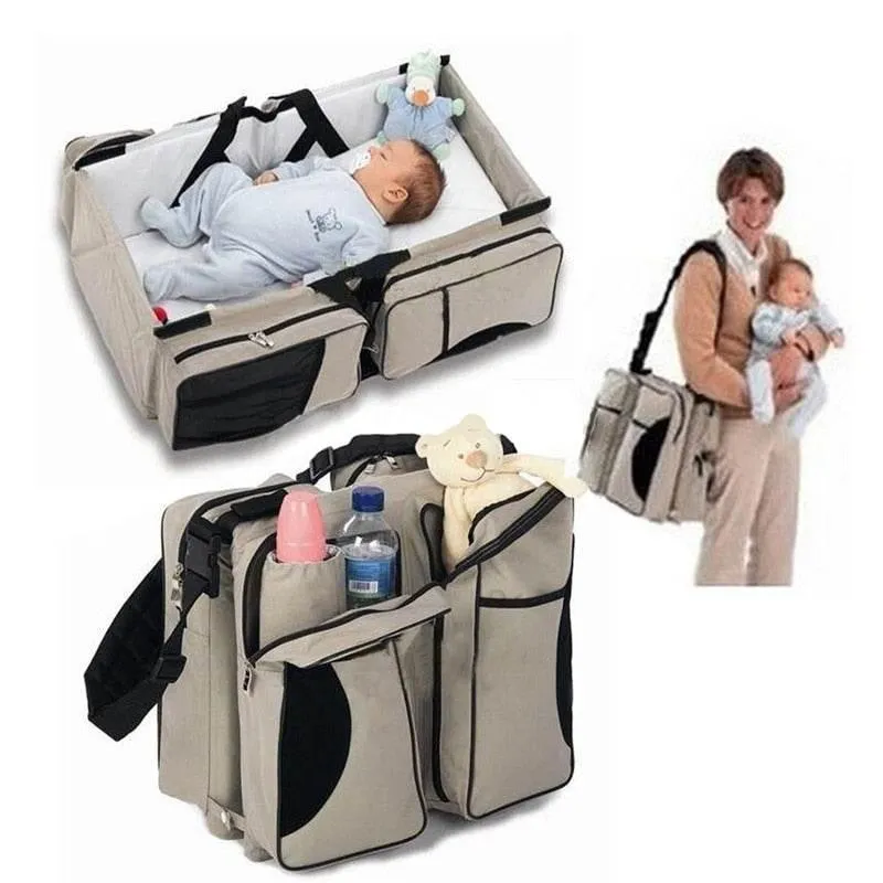 Travel Folding Diaper Bag for Infants - Portable Mummy Bag