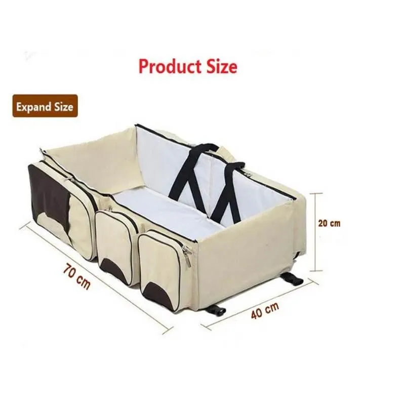Travel Folding Diaper Bag for Infants - Portable Mummy Bag