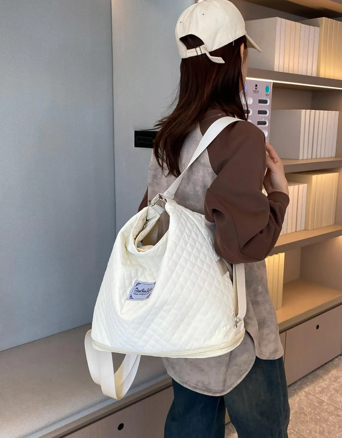 Travel Tote Bag 4 in 1 Convertible Backpack for Women, Waterproof Gym Tote Bag Expandable Shoulder Hobo Handbags