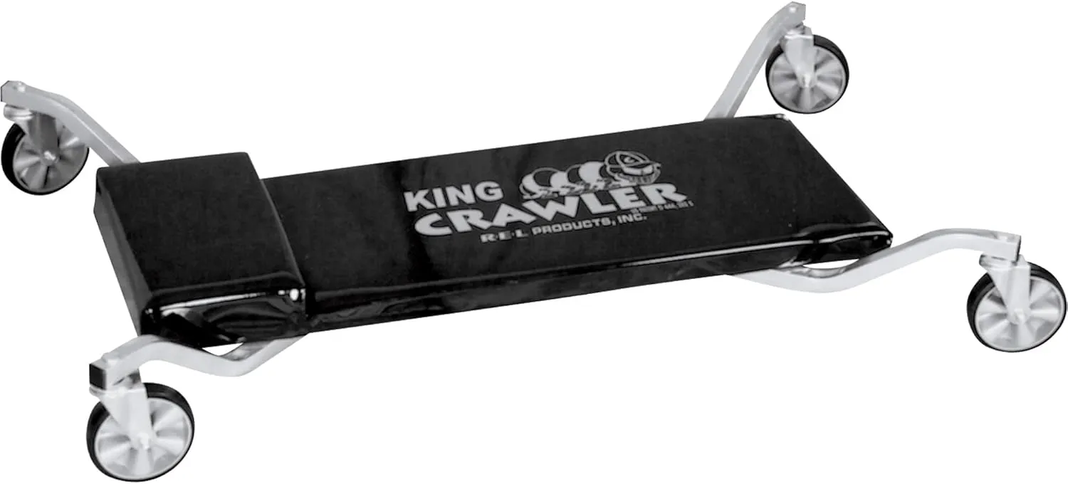 Traxion 1-200 King Crawler Rolling Automotive Mechanic Creeper W/All-Terrain 5" Casters,Black